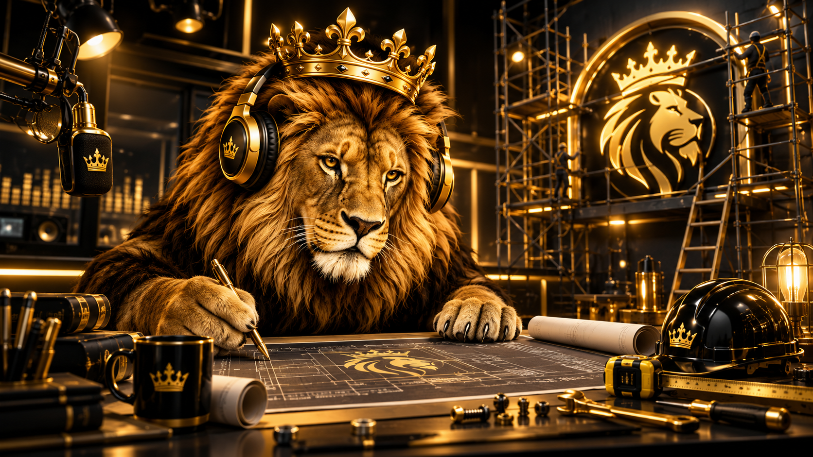 Gouden leeuw bouwt aan Radio De Gouden Leeuw